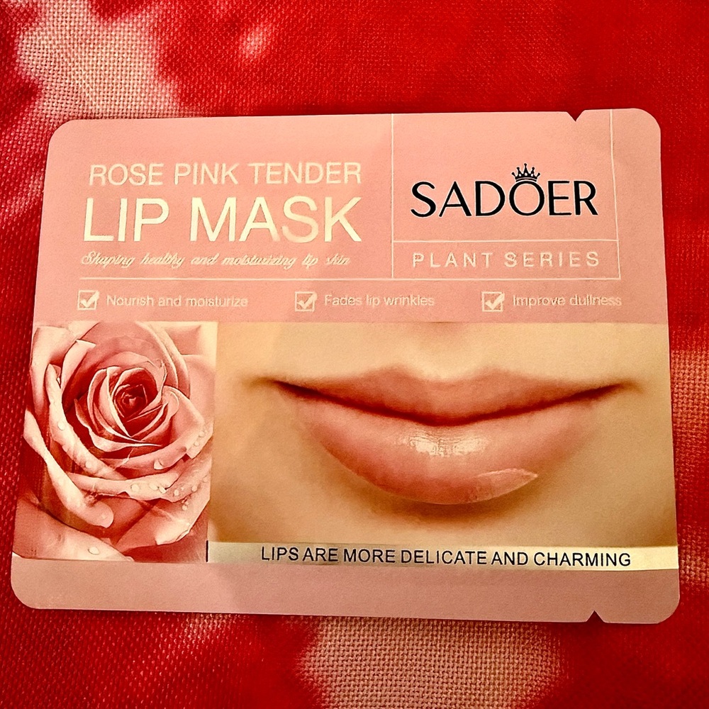 ❤️ Sadoer 🌹 Rose Pink Tender Lip Mask (Moisture, fade lines, improve dullness)